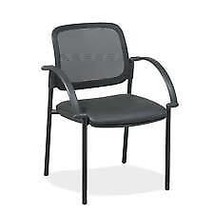 Lorell LLR60462 Guest Chairs- 24in.x23-.50in.x32-.75in.- Black Faux Leat... - £200.27 GBP