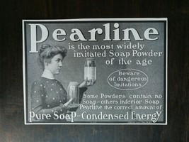 Vintage 1902 Pearline Pure Soap Condensed Energy Powder Original Ad - $6.64