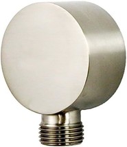 Weirun Bathroom Brass 1/2&quot; Npt Shower Hose Connector Round Wall, Brushed Nickel - $32.97