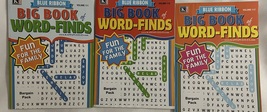 Lot Of (3) Blue Ribbon Big Book Of Word-Finds Puzzle Books 2021/22 - £14.10 GBP