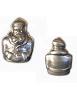 Vintage Old World Santa Claus 3D Front &amp; Back Baking Cake Pan Mold Aluminum - $282.54 MXN