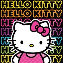 Hello Kitty Tween Neon Birthday Party Dessert Beverage Napkins 16 Per Package - £5.54 GBP