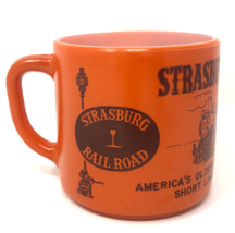 VTG Strasburg Railroad Souvenir Mug Federal Milk Glass Pennsylvania Rail Road - £23.96 GBP