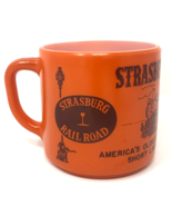 VTG Strasburg Railroad Souvenir Mug Federal Milk Glass Pennsylvania Rail... - £23.97 GBP