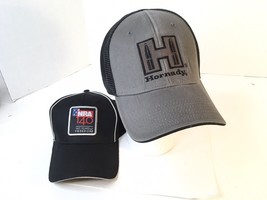 Hornady Brand Ammo And NRA 140 Years Lot Of 2 Baseball Caps Hats EUC Adj... - £12.99 GBP