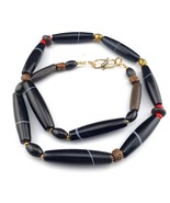 Antik Alt Jemenit Achat Natur Selten Muster Gebändert Achat Perlen 9 Stück - $110.47