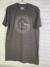 Pink Floyd The Dark Side of The Moon Logo Gray Graphic Tee T-Shirt Mens Size L - £11.07 GBP