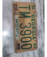 Vintage 1983 Georgia Mitchell County License Plate TM 3900 Expired - £19.46 GBP