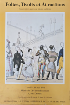 Folies Tivolis E Attrazioni - Manifesto Originale Esposizione - Parigi - 1991 - £89.90 GBP