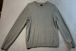 Gap Sweater Women Size Small Gray Knit 100% Cotton Long Raglan Sleeve Round Neck - £13.26 GBP