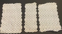 Set Of 3 Vintage Doilys? - Table Scarfs? Napkin Set? White - Table Linen - $208.58 MXN