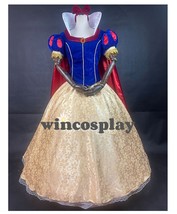 Snow White Cosplay Costume Princess Cosplay Dress Halloween Party Ball Gown - $125.50