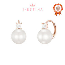 [J.Estina] Basic Perlina 14K Earrings (JJP1EI3BS205R4000) Korean Brand Jewelry - £270.98 GBP