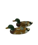 Two Hand Painted  Wooden Duck Decoys mallard Decor  - $761.39 MXN