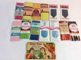 Vintage Happy Home Needle Book Lot Bias Tape Rick Rack Lace Seam Binding - £12.08 GBP