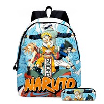 2 Pcs/set  Naruto Backpack Pencil Case Prepare For New Semester Children School  - £119.79 GBP