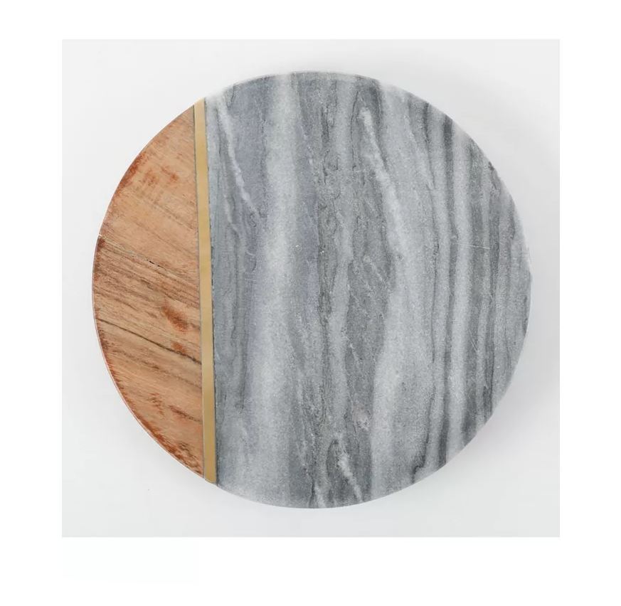 Gibson Laurie Gates Marble & Wood Trivet C310155 - $27.33