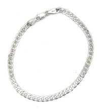 925 Sterling Silver 4mm Curb Cuban Link Chain Bracelet - 8.5&quot; inch 4.8g - £39.28 GBP
