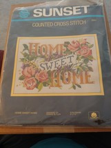 Sunset Home Sweet Home Counted Cross Stitch Kit 1984 Connie Blyler #2984 9x12 - £25.57 GBP