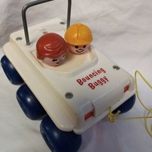 Vintage 1973 Fisher Price Bouncing Buggy Pull Toy Patent Pending Origina... - $10.88