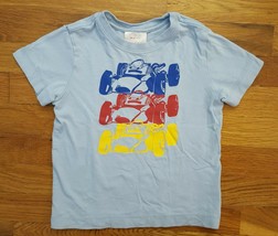 Hanna Anderson Toddler Nascar Racecar Car Blue Short Sleeve T-Shirt Tee ... - £15.70 GBP