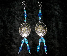 Pair of Southwestern Concho and Beaded Country Christmas Ornament Handcr... - $12.98