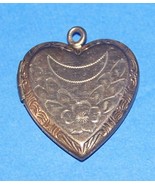 Heart locket Sterling Gold Filled 1940&#39;s Vintage Photo - £15.88 GBP