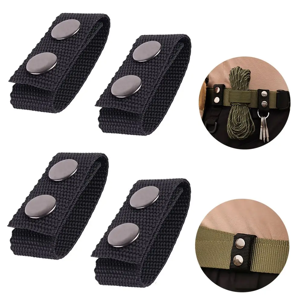 1/4Pcs Heavy Duty Belt Keeper Buckle Durable Sports Double Snaps Nylon Strap - £8.46 GBP+