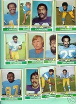 1974 Topps Football 12 Chargers Jones Owens Smith Vias+ - £7.98 GBP