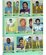 1974 Topps Football 12 Chargers Jones Owens Smith Vias+ - £7.83 GBP