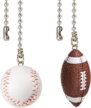 12&quot; Baseball And Football Extender Ornaments Pendant Fan Pulls Set For C... - $26.99