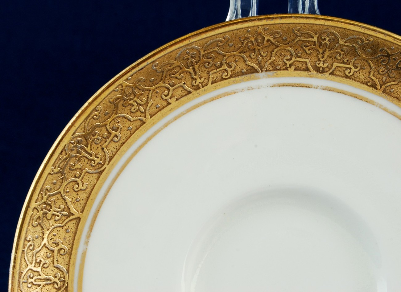 Balmoral China Demitasse Saucer Only 3707 R&D Redfern & Drake Co Gold Encrusted Item image 2