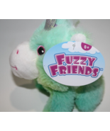 Fuzzy Friend Blue Green Tie Dye Plush Unicorn 5&quot; Sewn Eye Soft New Green... - $20.03 CAD