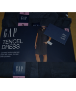 GAP LADIES SHADOW GRAY SS TENCEL DRESS-S-NIP-$POCKETS-CUTE $59.95 - $14.99