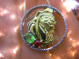Haunted Necklace Royal Lion Success Secrets Golden Royal Collection Ooak Magick - £204.90 GBP