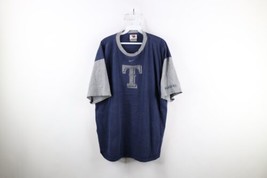Vtg Nike Mens XL Travis Scott Center Swoosh Texas Rangers Baseball T-Shirt Blue - £46.70 GBP