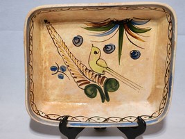 Mexican Folk Art ALDANA Casserole Baking Dish - Handmade &amp; Hand Painted Pottery - £27.35 GBP