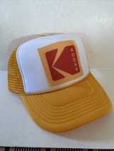 Vintage Kodak Film Hat Cameraman 1980s Trucker Hat Adjustable snapback Gold - £14.09 GBP