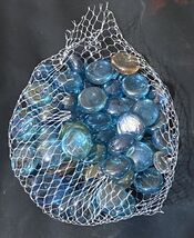 Decorative Multi Size Blue Oblong Glass Gems - $9.87 CAD