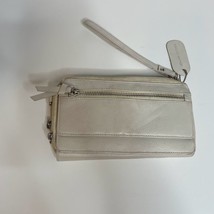 Great American Leatherworks Cream 8&quot; Wallet Wristlet Zipper Snap Genuine... - $16.56