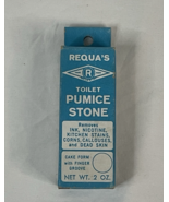 Vintage Requa&#39;s Toilet Pumice Stone Box 2 Oz No 27 USA Cake Form Finger ... - $20.28 CAD