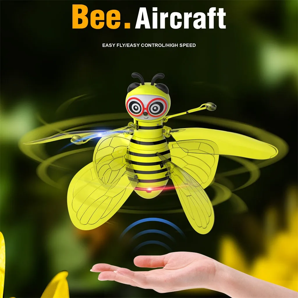 RC Mini Infraed Sensor Bee Flying Induction Minion drone battery 3.7v Fly - £13.69 GBP