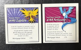 Pokemon Monopoly 1999 Collectors Edition Replacement Pieces: 2 Property ... - $4.75