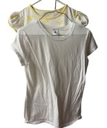 Old Navy &amp; GH  Tee Shirt Girls Size M Round Necks Yellow and White 2 pc Lot - $5.57