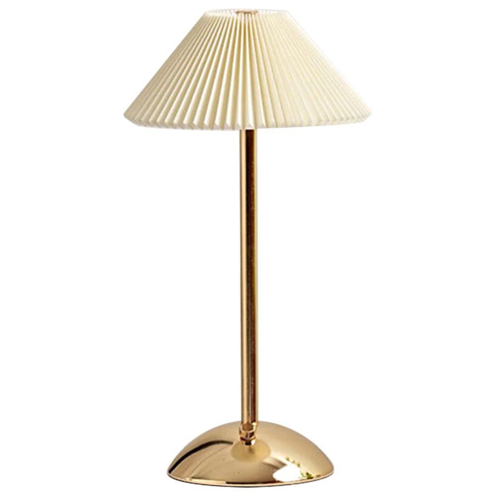 Decorative Table Lamp with Pleated Umbrella Lampshade Nordic Style Bedside - $31.37+