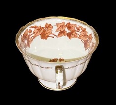 Vintage Gold Gilded Porcelain Cup with Autumn Leaf Design, 2.5" Tall image 3