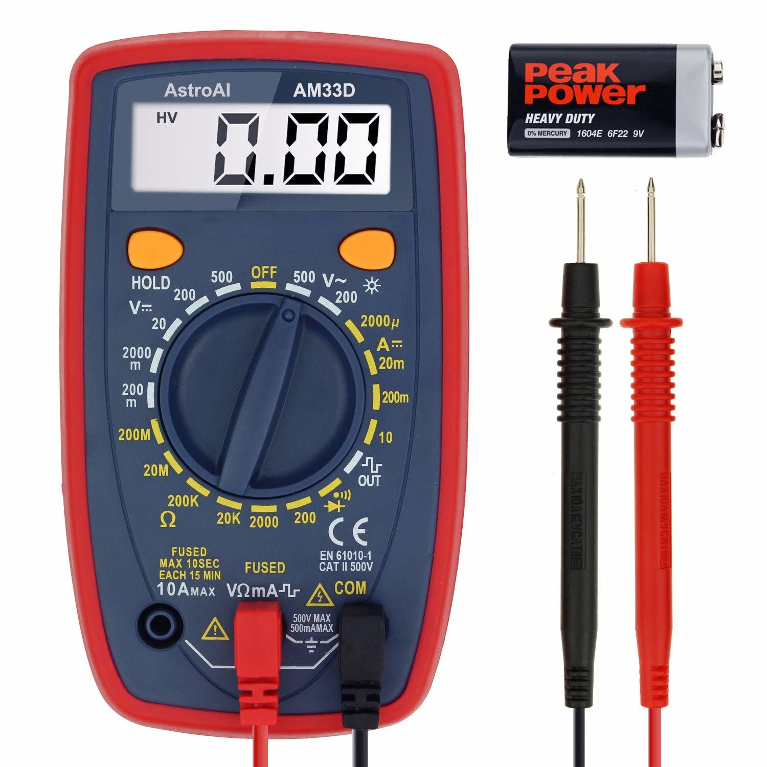 Astroai Multimeter Tester 2000 Counts Digital Multimeter With Dc Ac, Con... - $41.94