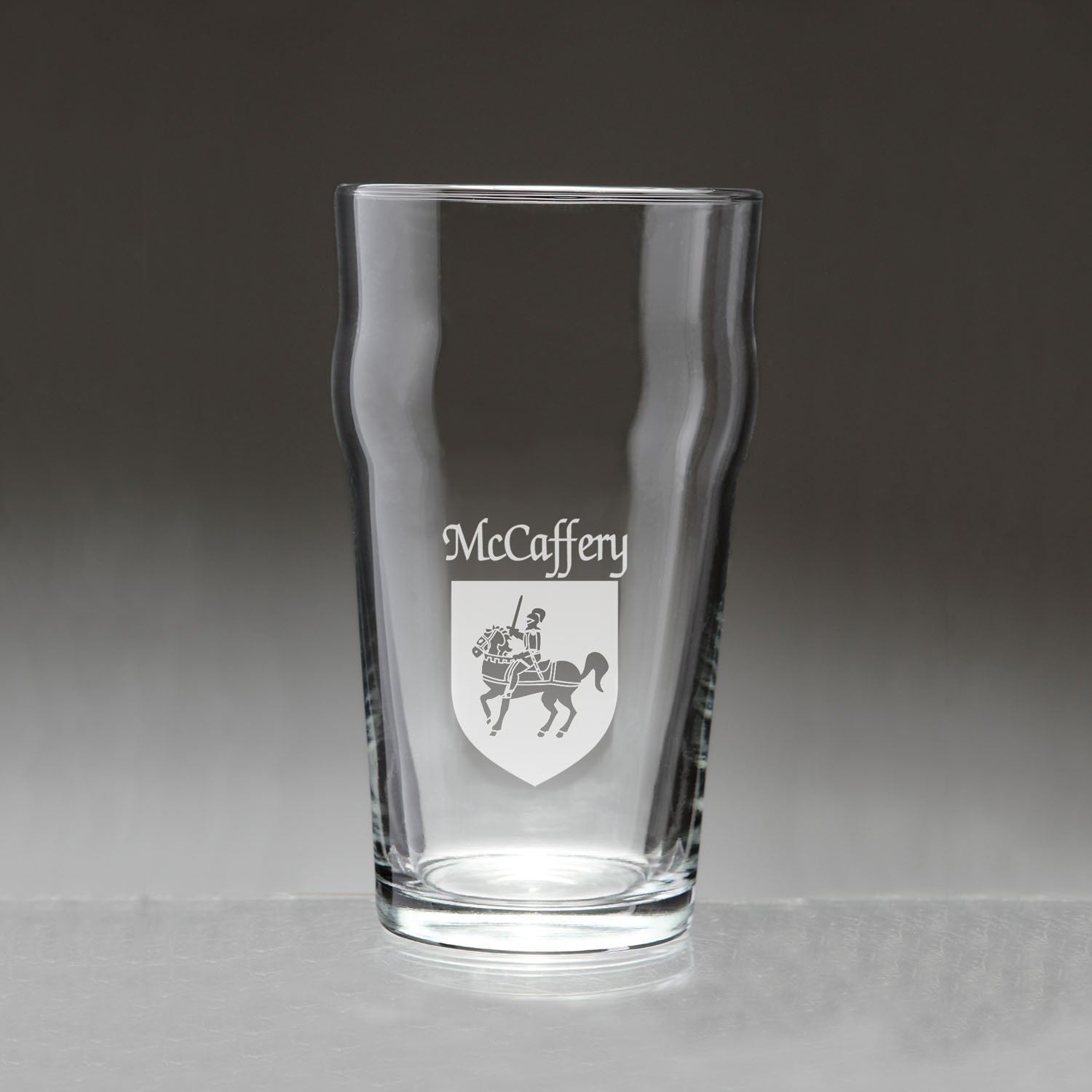 Primary image for McCaffery Irish Coat of Arms Pub Glasses - Set of 4 (Sand Etched)