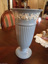 Wedgwood Blue And White Queens Embossed Garland Vases Pick One - $75.23+