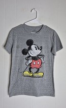 Disney Charcoal Distressed Mickey Mouse Men&#39;s T-Shirt Size Small Gray - $174.64 MXN